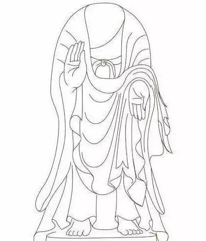 汉传佛像,北魏晚期造像由于受文人士大夫穿着的影响,多穿褒衣博带式佛